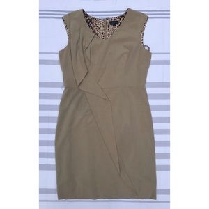Tahari Tan Sleeveless Dress